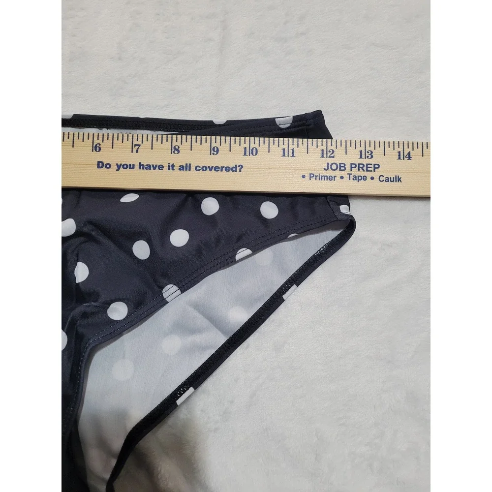 NWT UIQUR Tankini Swimsuit Kids 11-12Y Black Polka Dot New Ruffle Tiered Set